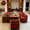 Estética de estilo de canción, juego de mesa de té y sillas de nogal negro norteamericano, tablero grande de madera maciza, mesa de té para la oficina, mesa para preparar té