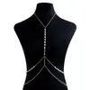 Joyas transfronterizas europeas y americanas moda metal cruz cadena fina cadena de cintura sexy cadena para el pecho cadena corporal de chica hot para bikini de mujer