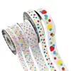 Fita Arco-Íris de Bolinhas para Embalagem de Bolo de Aniversário Fita para Embalagem de Caixa de Presente Desenho Animado Fita Decorativa para o Dia das Crianças