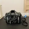 Bolso Pequeño Estilo Traje de Cuero Aceitoso para Mujer 2026 Primavera Nuevo Bolso de Cadena Moda Coreana Bolso de Hombro Único Cruzado Bolsos
