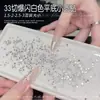 33 Decorações Redondas de Diamante com Fundo Plano para Nail Art, Strass Redondo K9 para Nail Art, Strass Imitação Swarovski para Nail Art Pacote Misto