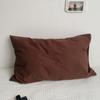 Funda de almohada de algodón a cuadros de un solo color liso, funda de almohada de algodón, funda de almohada de 48 x 74 cm, funda de almohada individual