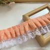 6CM Nuevo Cuadros Plisado Encaje Volante Encaje Hecho a Mano DIY Ropa Lolita Cinturón para el Cabello Accesorios Hogar
