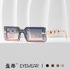 Gafas de sol con montura de espejo estilo retro moderno y transfronterizo, estilo popular de moda urbana para mujer.