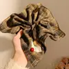 Pañuelo Cuadrado Estilo Perezoso para Atar el Cabello con un Toque de Lujo, Scrunchie Grande para Mujer, Cuerda para Cola de Caballo, Lazo de Tela para el Cabello, Accesorio para el Cabello Estilo Dulce