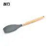 Estilo Europeu Cabo de Madeira Silicone Utensílios de Cozinha Conjunto de 8 Peças Doméstico Antiaderente Ferramenta para Fogão terno Cozinha Cozinhar Utensílios de Cozinha terno