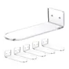 Estante de Almacenamiento Acrílico para Uso Doméstico, Pequeño Estante Acrílico de Pared para Artículos Pequeños, Simple Estante de Exhibición Negro para Colgar en la Pared