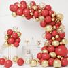 Decoración de boda cumpleaños guirnalda de globos rojo dorado arco paquete de globos Navidad Día de San Valentín al por mayor