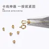 Contas de Posicionamento Banhadas a Ouro 18K Pulseira DIY Colar Fecho Final Fio de Aço Fixado Linha de Pesca Contas para Passar Fio Acessórios de Fecho