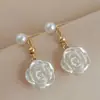 Pendientes Dulces de Pétalos de Flor Acrílicos, Estilo Festivo, Modernos, Versátiles, Elegantes, Pendientes de Gama Alta para Mujer