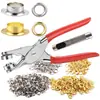 En Stock Entrega Rápida 150/500 Juegos 12 mm Plateado y Dorado Floral Ojal Metálico Botón Juego de Herramientas para Ojales