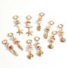 Pendientes de Acero Inoxidable para Mujer, Estilo Aliexpress Transfronterizo, para Gravel, Moda Femenina, Versátiles, Gama Alta, Piedra Natural Irregular, Pendientes de Acero de Titanio