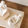Adorno Moderno Minimalista de Resina con Figura Abstracta y Estética de Nicho para Sala de Estar, Entrada, Mueble de TV de Lujo Ligero y Escritorio de Oficina