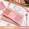Rubor de tres colores productos originales maquillaje nude mate natural naranja duradero Rouge económico maquillaje para estudiantes rubor rosa azul liso