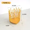 Soporte para pinceles de maquillaje de arte en hierro estilo nórdico para escritorio, tubo de almacenamiento simple de color dorado para brochas de belleza, organizador de peines y lápices de cejas