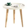 Mesa redonda pequeña nórdica, mesa de centro, mesa auxiliar para sofá, balcón, dormitorio, mesa de centro redonda simple para sala de estar de apartamento de alquiler