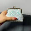 Cartera de Monedas para Mujer Perla Transfronteriza Bolsa con Pinza de Concha Dorada Brillante Mini Cartera de Monedas Bolsa para Monedas Bolsa para Auriculares Venta al por Mayor
