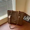 Bolsa Tote Grande de Verão Transfronteiriça Nova 2026 Feminina para o Trabalho com Ombro Único Elegante Versátil de Mão Grande