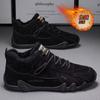 Zapatos con forro polar de invierno 2024 para hombre, modernos, combinan con todo, para obra, antideslizantes, gruesos, cálidos, con acolchado de algodón, Zapatos de Moda Papá