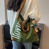 Bolsa de Lona para Mulheres, Grande Capacidade, Novo Modelo 2026, Bolsa de Ombro Transversal Versátil para o Verão, Bolsa de Mão Texturizada, Bolsa Tote para o Dia a Dia