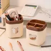 Portalápices de Dibujos Animados Organizador Multifuncional para Estación de Trabajo de Oficina Caja de Almacenamiento de Papelería de Gran Capacidad para Escritorio de Estudiante