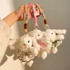 Boutique West Highland Wee Dog Peluche Dibujo Animado Perro Muñeco para Teléfono Colgante Encanto para Bolso Llavero Muñeco Pequeño