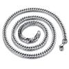 Acero Inoxidable Tejido Doble Hebilla Doble Cadena Rectificada de Cuatro Lados Acero Titanio Collar para Hombre y Mujer con Colgante Cadena Cadena para Bolso Cadena para Equipaje Cadena Colgante al por Mayor