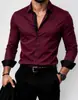Camisa Masculina de Manga Longa Stretch Não Amassa para Negócios Transfronteiriços Masculina Amazon