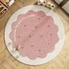 Tapete para Quarto Infantil Redondo Espesso Fofo Imitação de Caxemira Redondo de Cabeceira de Quarto Área de Leitura Tapete de Brincar
