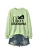 Sudadera deportiva casual cómoda versátil para mujer cheer grandma Amazon eBay tienda independiente capa base