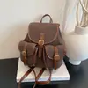 Mochila retrô com estampa de leopardo europeia e americana, design de nicho moderno, casual e estilosa, mochila de viagem fashion para mulheres