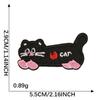 Accesorios originales con logo de bordado a computadora, autoadhesivos, parche bordado de gato de dibujos animados DIY, parche decorativo, parche de tela