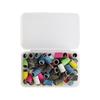 Anillos de Lijado para Pulir Uñas, Colores Mixtos, 70 Piezas por Caja, Anillos de Lijado de Colores para Pulir Uñas para Eliminar Piel Muerta y Callos