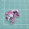 Sanrio Brillo Fino Lindo Dibujos Animados Estilo K Kuromi Parche Acrílico Broche Imán para Refrigerador Pasador para el Cabello Accesorios de Joyería
