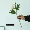 Estilo europeu ramo único 2 cabeças tecido de seda peônia peônia flor artificial casa casamento decoração ornamentos alta sensação flor de simulação atacado