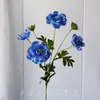 Peonía Artificial con 6 Cabezas, Flores de Peonía Falsas para Boda, Hogar, Decoración de Escena de Hotel, Flores Artificiales al por Mayor Transfronterizo