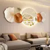 Nuevo Estilo Crema Sala de Estar Mesita de Noche LED Luminoso Pintura Decorativa Mural Piedra para Correr Arenisca Sentido Avanzado Pintura Colgante de Pared