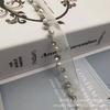 Punto de fábrica hecho a mano con cuentas unilateral Perla cristal diamante cinta encaje código de barras ropa zapatos y sombreros accesorios DIY