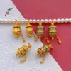 Tienda de oro Puzuo con accesorios de oro para manualidades, collar con colgante de cilindro de los Ocho Santos Patronos, colgante vintage de estilo nacional