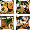 Capa de Almofada Halloween Temu Suporta Personalização de Letras Florais para Sofá de Sala Capa de Almofada para Casa