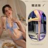 Fuego Naranja Nuevo Sexy Tres Puntos Ropa Interior Sexy Bikini Sin Tirantes Entrepierna Abierta Tentación Talla Grande Traje para Mujer para Cabello