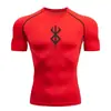 Camiseta Deportiva de Manga Corta para Hombre Aliexpress Ropa Deportiva para Correr Ajustada Cuello Redondo Baloncesto Fútbol Compresión Secado Rápido