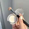 Pincel de Hierro Triángulo Oblicuo, Pincel Iluminador, Pincel para Iluminar el Rostro, Pincel para Ojeras, Pincel Corrector de Ojos, Pincel de Maquillaje, Cerdas Suaves Que No Se Caen