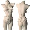 Lencería Sexy Camisón de Apertura Frontal Pijama Fruncido Cheongsam Sexy Tentador Encaje Uniforme Caliente para Mujer Mono