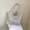 Bolso de Mano Tejido de Gran Capacidad de Alta Gama Transfronterizo 2026 para Mujer, Bolso de Mano y Bolso de Hombro Casual Diario para Viajero Perezoso