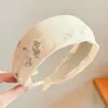 Diadema de Esponja Color Café Otoño Invierno para Mujer Estilo Coreano Uso Diario Versátil Diadema Alta para la Frente para Lavarse la Cara Atadura de Pelo Pinza para el Cabello