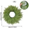 Decoración Navideña Transfronteriza Guirnalda Simulada Planta Verde Simulada Pino y Ciprés Planta Puerta Hogar Decoración Festiva Adornos