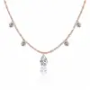 Collar Transfronterizo de Amazon Chapado en Oro de 18K con Moissanita, Llegada de la Diosa de la Belleza con Diseño de Borla Fresca, Hecho a Medida de Fábrica