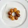 Pulsera de Raíz de Bodhi Multicolor con Cuentas Grandes Talladas en Forma de Ajo, Retorcida a Mano y Suave al Tacto, una Pulsera de Cuentas de Semilla de Bodhi Coleccionable