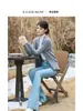 Jeans Azul Claro Micro-Flare para Mujer, Tiro Alto, Elástico en Cuatro Direcciones, Levanta Glúteos, Adelgazante, Talla 26, Versátil para Primavera, Estilo Nuevo